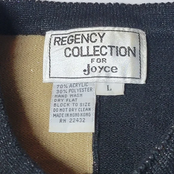 Vintage Regency Collection For Joyce Colorblock Sweater Size‎ Large - Picture 3 of 6
